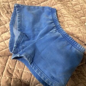 Aritzia Cozy Sweatfleece Boyfriend Lo-Rise Mini Short Blue 2xs XXS